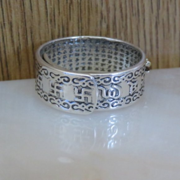 Silver & Gold Alloy Flying DRAGON Ring Size 9 (K265) - Picture 2 of 2